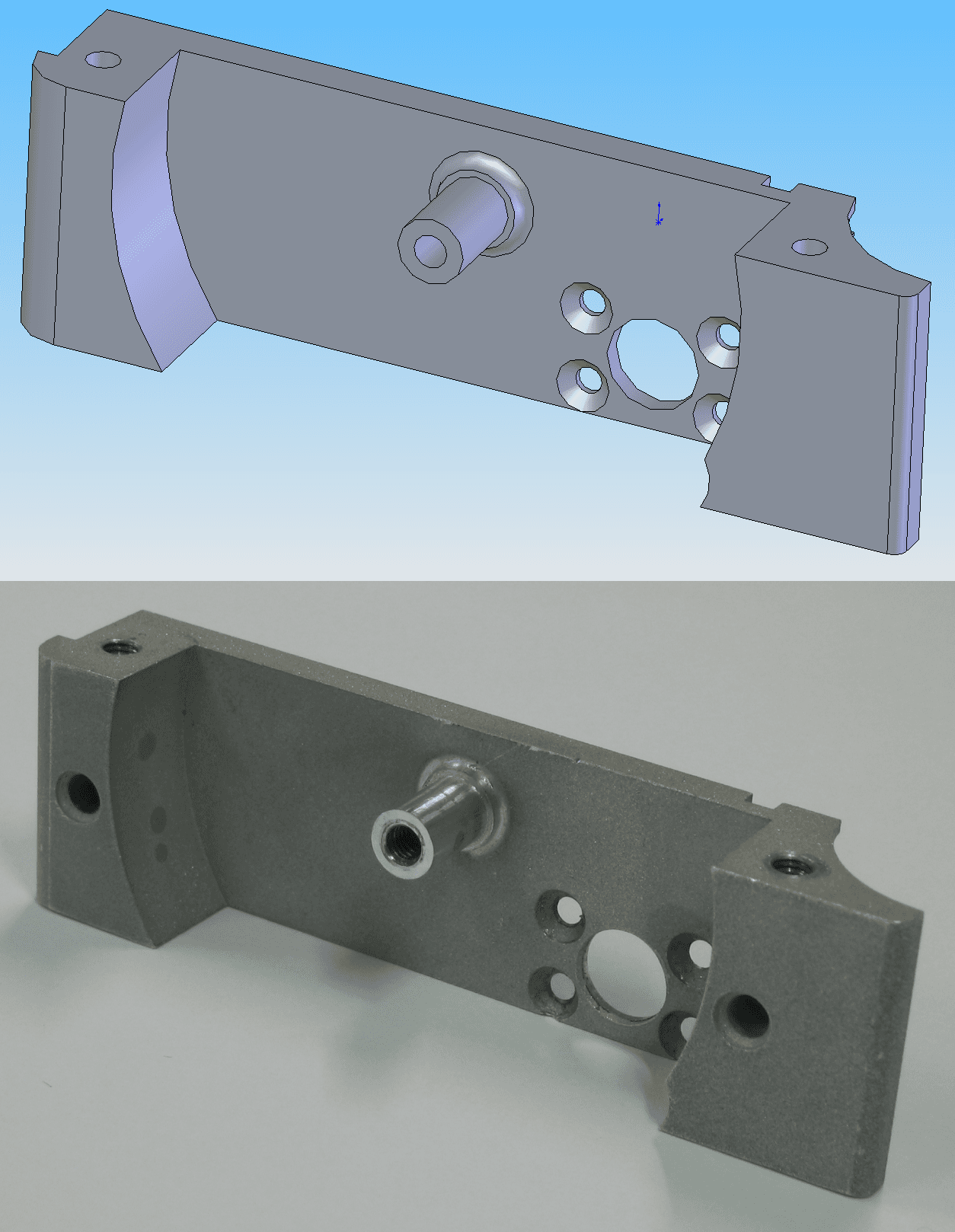 Pieza metálica mecanizada CNC (imagen referencial)
